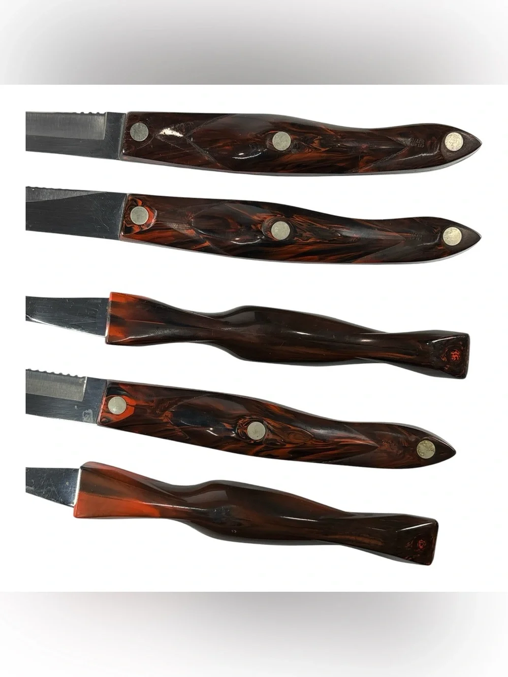 Vintage 5 Pc Cutco Carving Set Knives Fork No 1723 1724 1726 1727 1729 Wall Tray